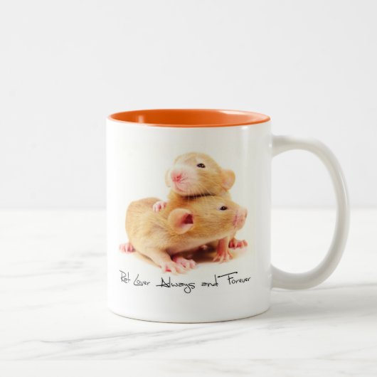 Tasse 2 Couleurs Amant de rat toujours et pour toujours (Droit)