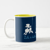Tasse 2 Couleurs Amants blancs de caniche (Gauche)
