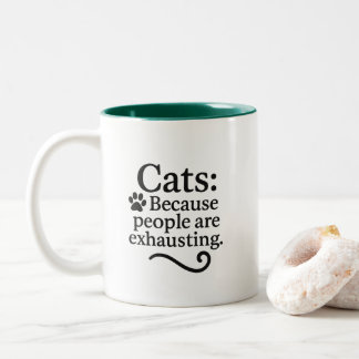 Tasse 2 Couleurs Amateur de chat introverti drôle