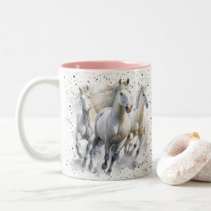 Tasse 2 Couleurs Amateur de chevaux, Cadeau équestre, Graphique de