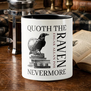 Tasse 2 Couleurs Amateur de livres littéraires Quoth The Raven Neve