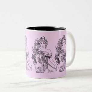 Tasse 2 Couleurs Amateurs d'art et de mode Femme Vintage