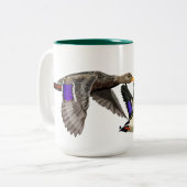 Tasse 2 Couleurs Amateurs de canard de Mallard (Devant gauche)