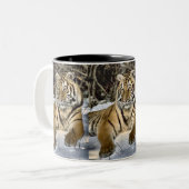 Tasse 2 Couleurs Amateurs de tigres Cadeaux d'art (Devant gauche)