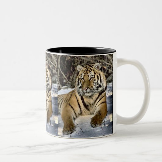 Tasse 2 Couleurs Amateurs de tigres Cadeaux d'art (Droit)