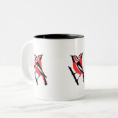 Tasse 2 Couleurs Amateurs d'oiseaux (Devant gauche)