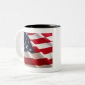 Tasse 2 Couleurs Américain-drapeau (Devant gauche)