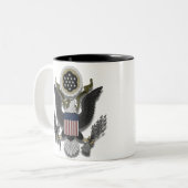 Tasse 2 Couleurs Américain Eagle E Pluribus Unum (Devant gauche)
