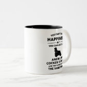 Tasse 2 Couleurs American Cocker Spaniel Happy (Devant droit)