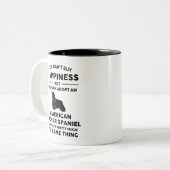 Tasse 2 Couleurs American Cocker Spaniel Happy (Devant gauche)