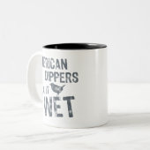 Tasse 2 Couleurs American Dippers Aime Ça Humide (Devant gauche)