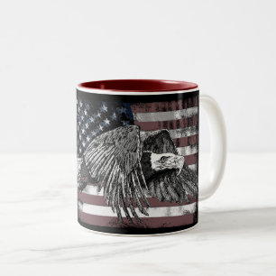 Tasse 2 Couleurs American Flag Bald Eagle USA