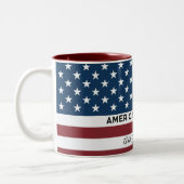 Tasse 2 Couleurs American Freedom Personalized Name (Gauche)