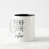Tasse 2 Couleurs Ami Bestie Soeur (Devant gauche)