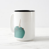 Tasse 2 Couleurs Ami de Narwhal de café (Devant gauche)