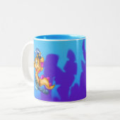 Tasse 2 Couleurs AmiPoisson mignon boug de dessin animé (Devant gauche)