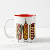 Tasse 2 Couleurs Amis de hot-dog (Gauche)