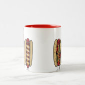 Tasse 2 Couleurs Amis de hot-dog (Centre)
