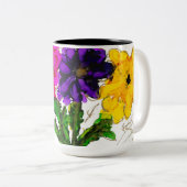 Tasse 2 Couleurs Amis heureux (Devant droit)