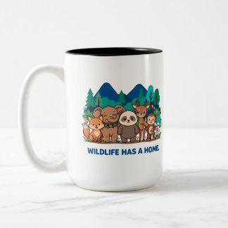 Tasse 2 Couleurs Amis mignons des animaux de la forêt "La faune a u