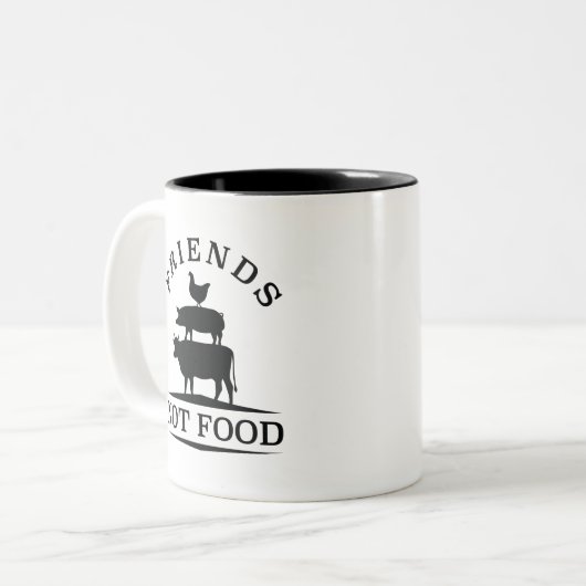 Tasse 2 Couleurs Amis pas de nourriture (Devant gauche)