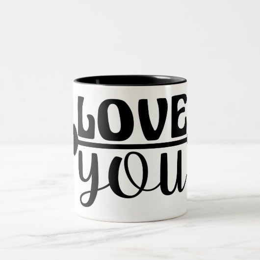 TASSE 2 COULEURS AMOUR. (Centre)