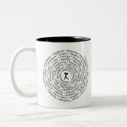 Tasse 2 Couleurs AMOUR à la SÉANCE D'ENTRAÎNEMENT - conception (Gauche)
