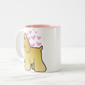 Tasse 2 Couleurs Amour américain de cocker (Devant gauche)
