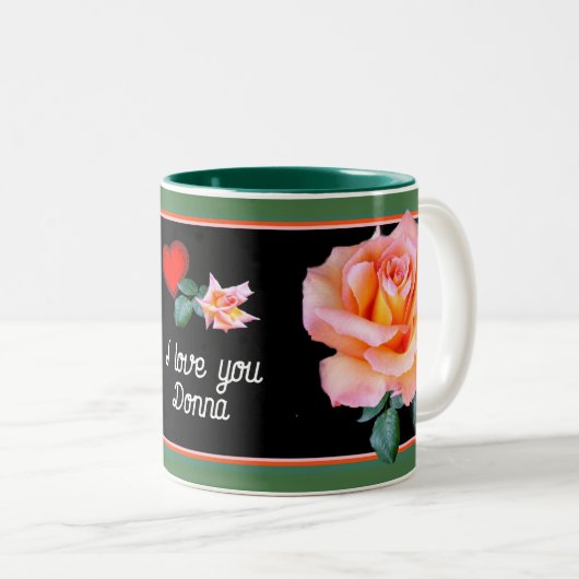 Tasse 2 Couleurs AMOUR & APPRÉCIATION ! ~ Musique de sonnerie (Devant droit)