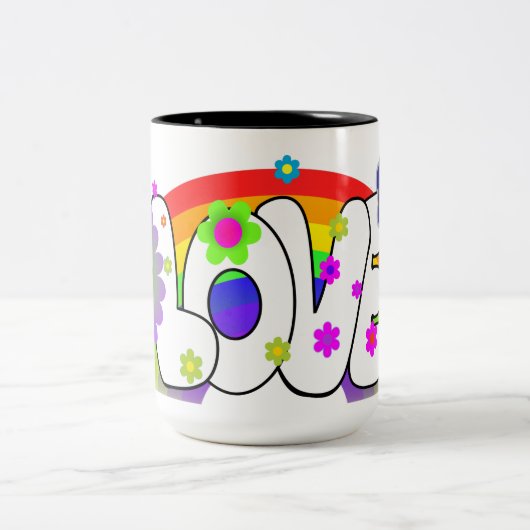 Tasse 2 Couleurs Amour arc-en-ciel (Centre)