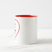Tasse 2 Couleurs Amour binaire (Centre)