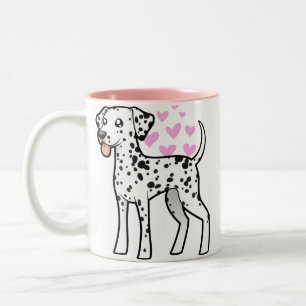 Tasse 2 Couleurs Amour dalmatien