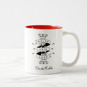Tasse 2 Couleurs Amour d'art de douleur de Frida Kahlo  