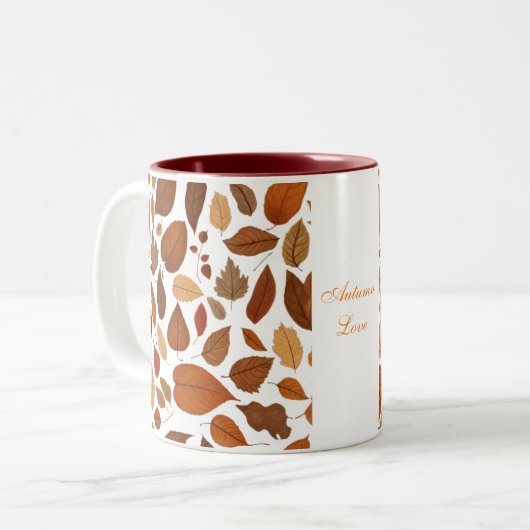 Tasse 2 Couleurs Amour d'automne (Devant gauche)