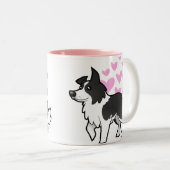 Tasse 2 Couleurs Amour de border collie (Devant droit)