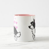 Tasse 2 Couleurs Amour de border collie (Centre)