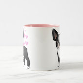 Tasse 2 Couleurs Amour de Boston Terrier (Centre)