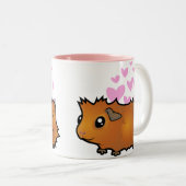 Tasse 2 Couleurs Amour de cobaye (délabré) (Devant droit)