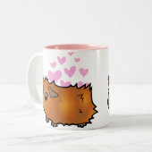 Tasse 2 Couleurs Amour de cobaye (délabré) (Devant gauche)