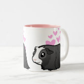 Tasse 2 Couleurs Amour de cobaye (longs cheveux) (Devant droit)