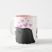 Tasse 2 Couleurs Amour de cobaye (longs cheveux) (Devant gauche)