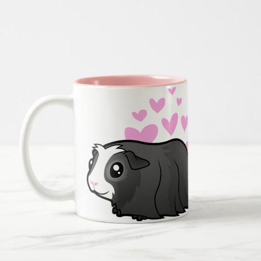 Tasse 2 Couleurs Amour de cobaye (longs cheveux) (Gauche)