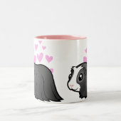 Tasse 2 Couleurs Amour de cobaye (longs cheveux) (Centre)