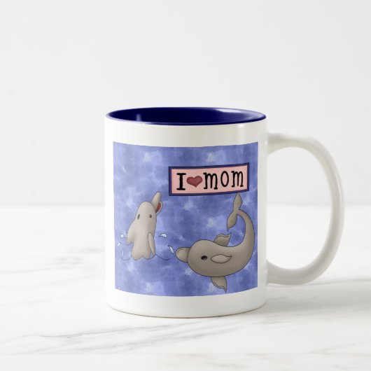 Tasse 2 Couleurs Amour de dauphin (Droit)