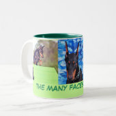 Tasse 2 Couleurs Amour de dobermann (Devant gauche)