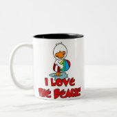 Tasse 2 Couleurs Amour de Duckie la plage (Gauche)