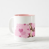 Tasse 2 Couleurs Amour de furet (Devant gauche)