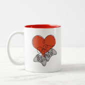 Tasse 2 Couleurs Amour de Gamer parfait pour des couples (Gauche)