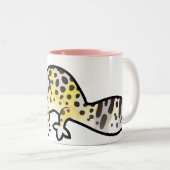 Tasse 2 Couleurs Amour de Gecko de léopard (Devant droit)