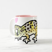 Tasse 2 Couleurs Amour de Gecko de léopard (Devant gauche)